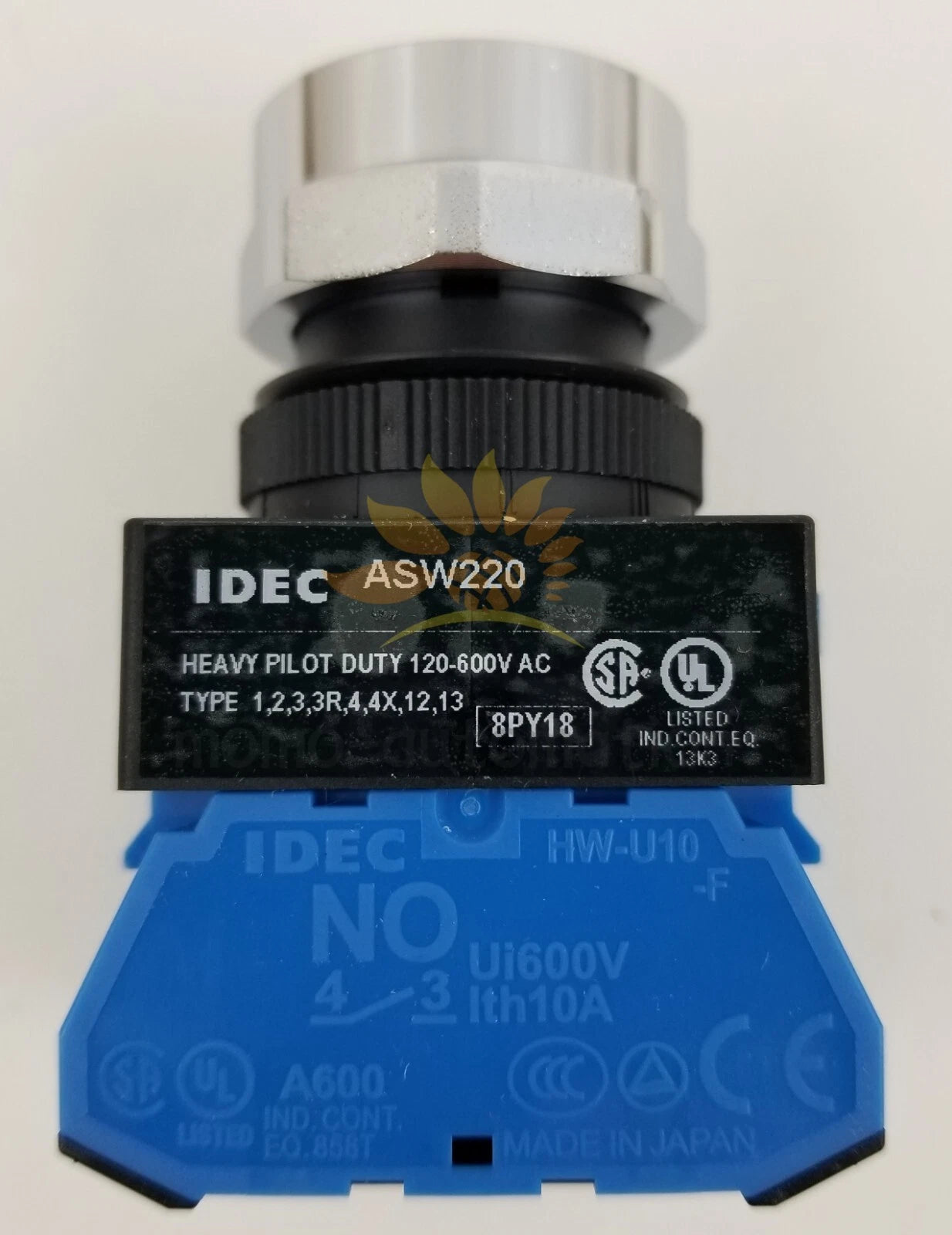 1PCS IDEC ASW220 Selector Switch 2-Position Maintained 2NO Panel Mnt 22mm