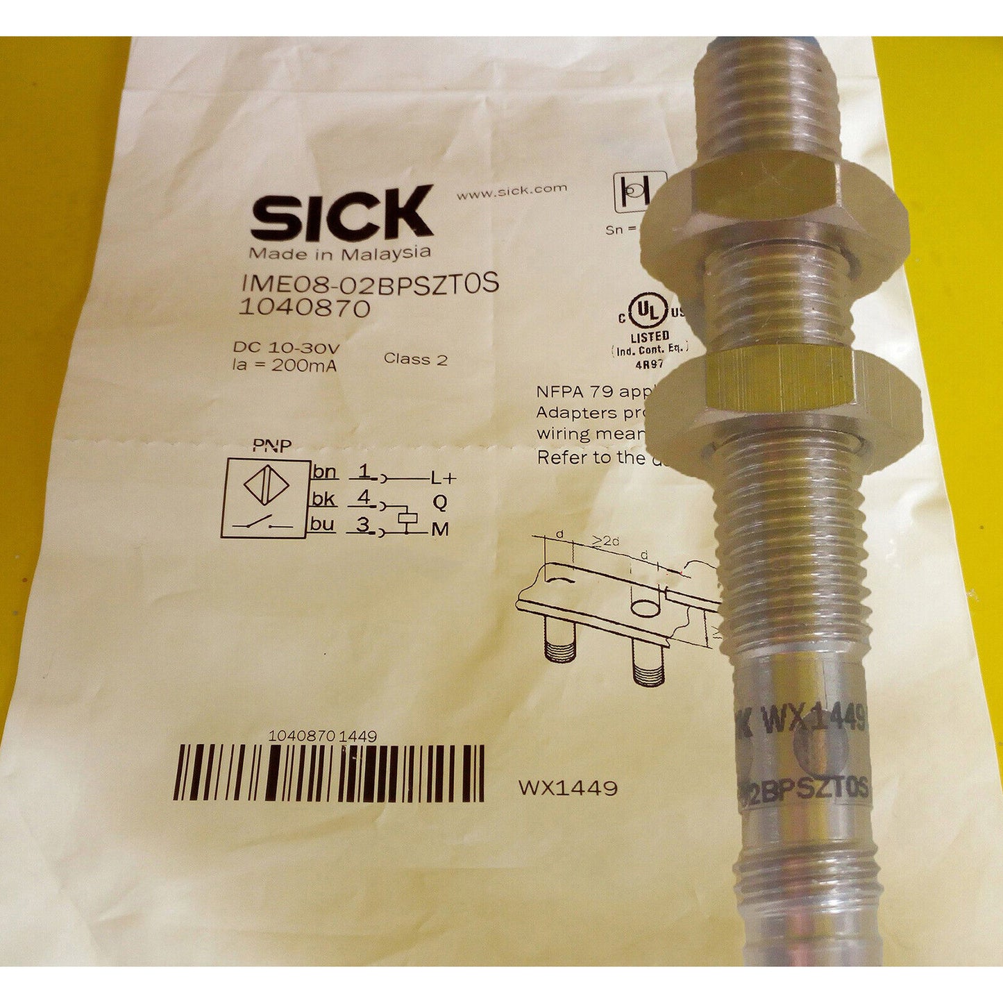 new ONE SICK proximity switch IME08-02BPSZT0S Fast - SICK