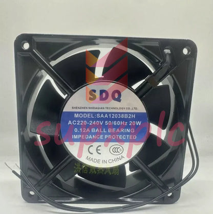 1 PCS SDQ Fan SAA12038B2H 220V 20W 0.12A 12CM cabinet fan Aluminum frame