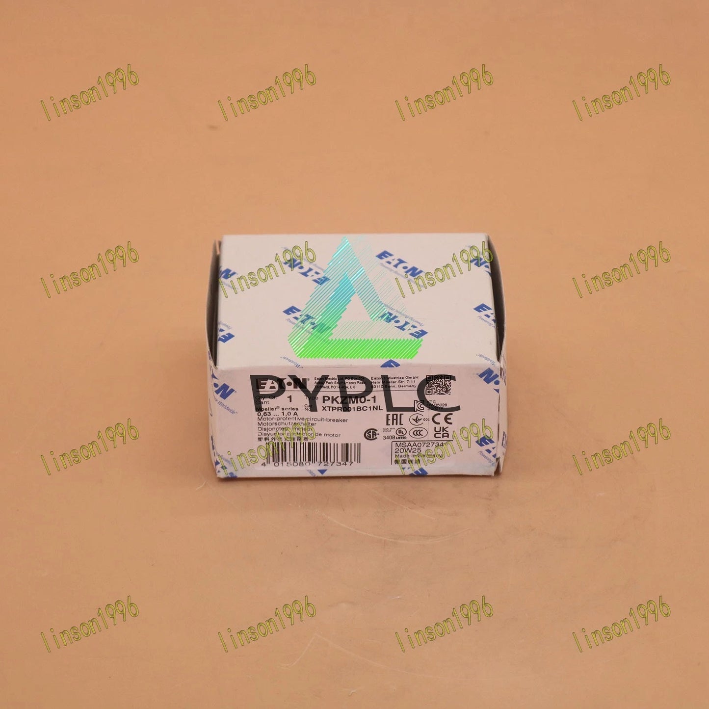 one EATON MOELLER PKZM0-1 0.63-1.0A Circuit Breaker Free shipping