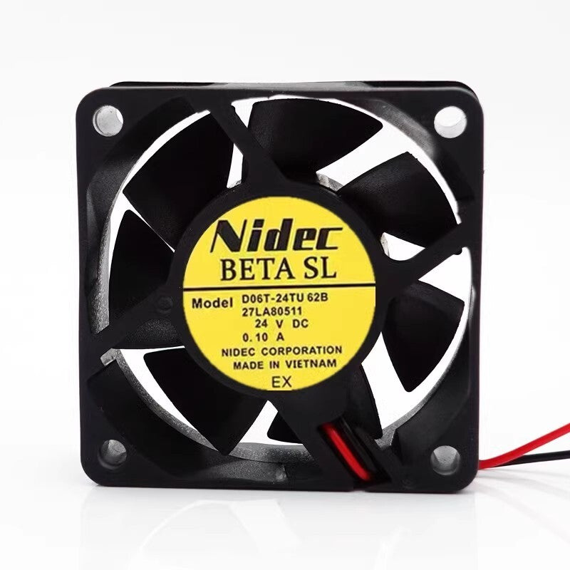 NIDEC D06T-24TU 62B 6025 DC24V 0.10A 6CM 2-Wire Inverter Mute Cooling Fan