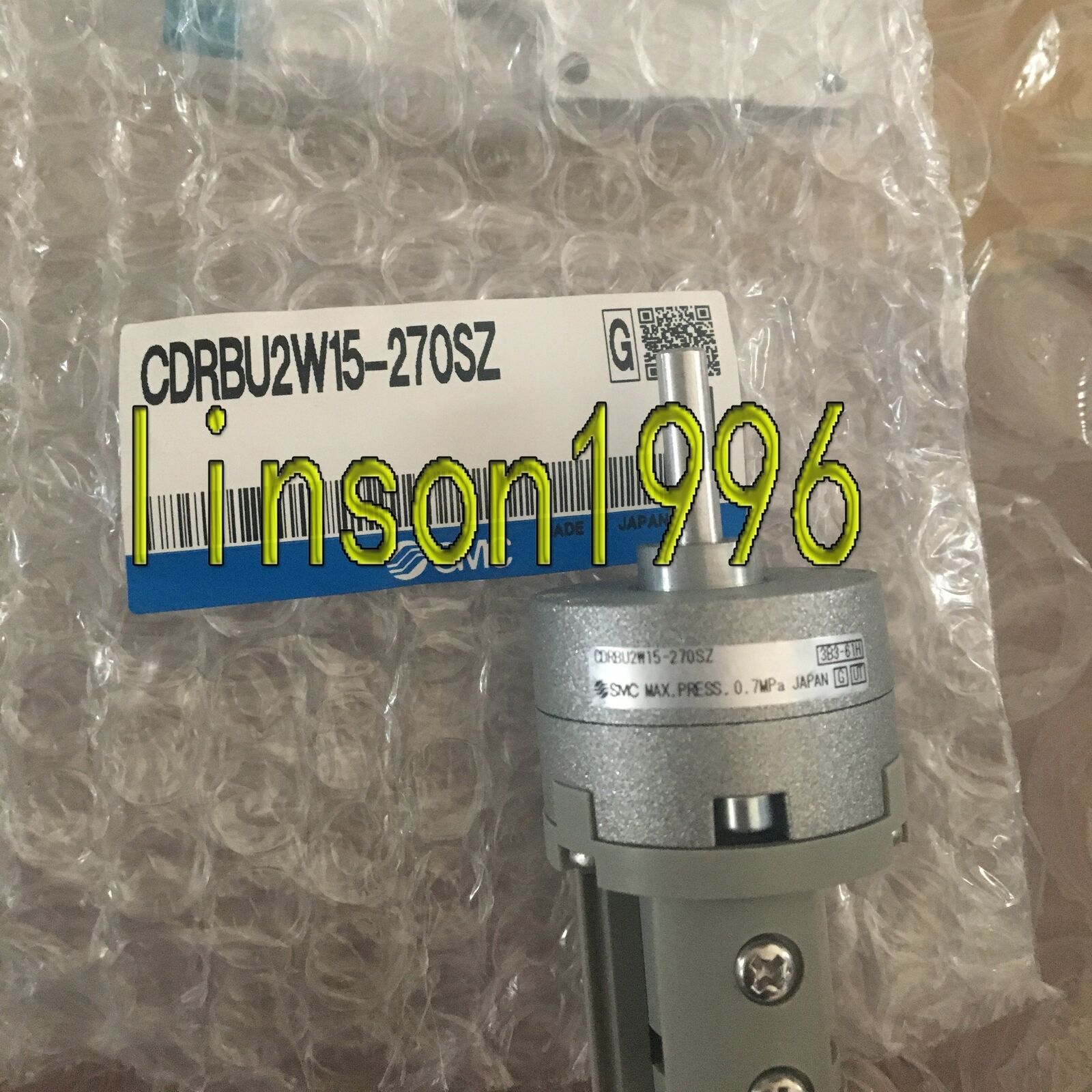 1PC SMC Cylinder CDRBU2W15-270SZ ONE YEAR - SMC