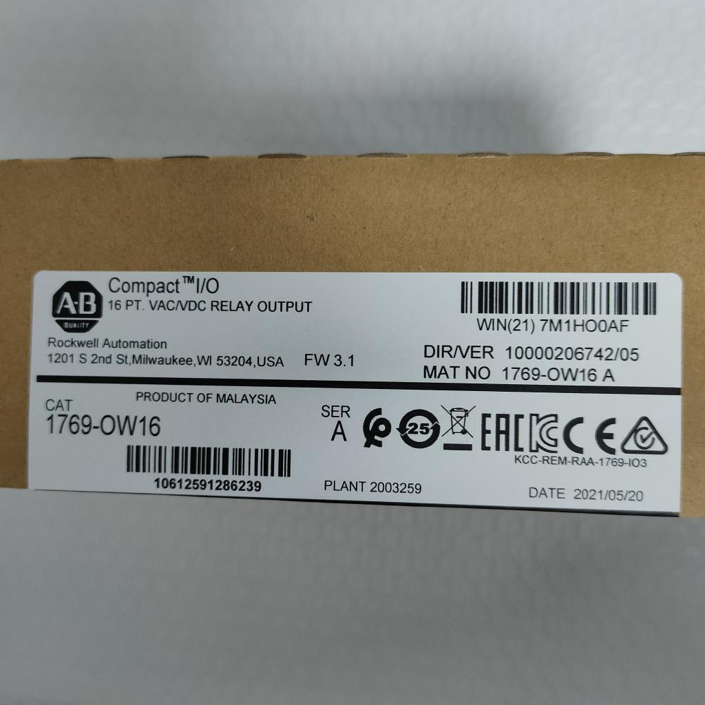 Allen-Bradley CompactLogix 16 Pt Relay Module 1769-OW16 NEW - ALLEN-BRADLEY