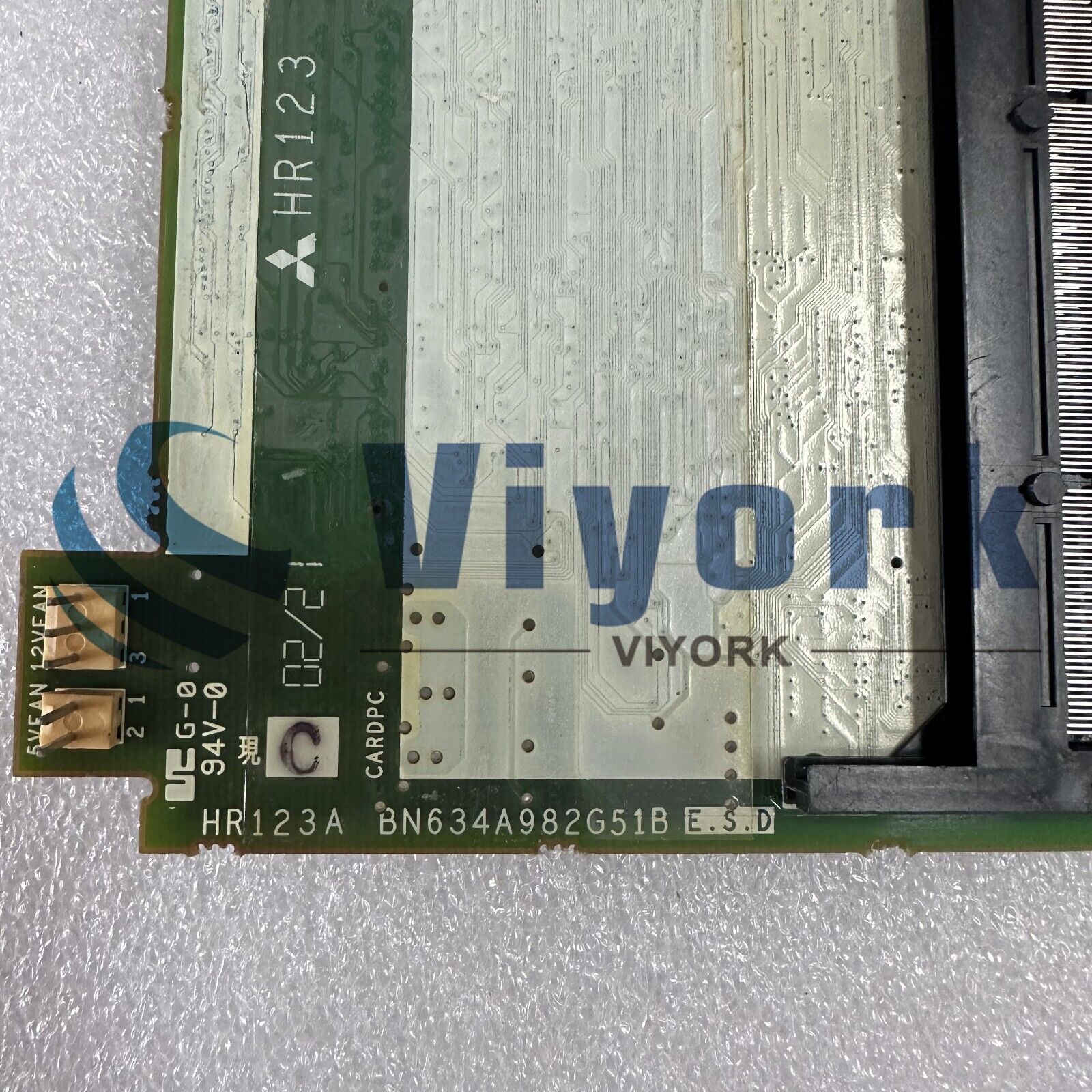 used Mitsubishi HR123A PC BOARD POWER SUPPLY CARD CNC - MITSUBISHI