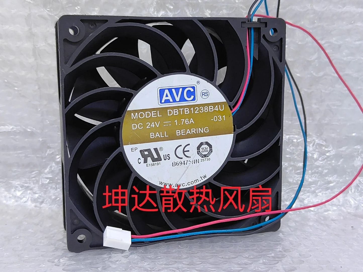 AVC DBTB1238B4U 12038 DC24V 1.76A 12CM 3-Pin Inverter Cooling Fan