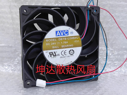 AVC DBTB1238B4U 12038 DC24V 1.76A 12CM 3-Pin Inverter Cooling Fan