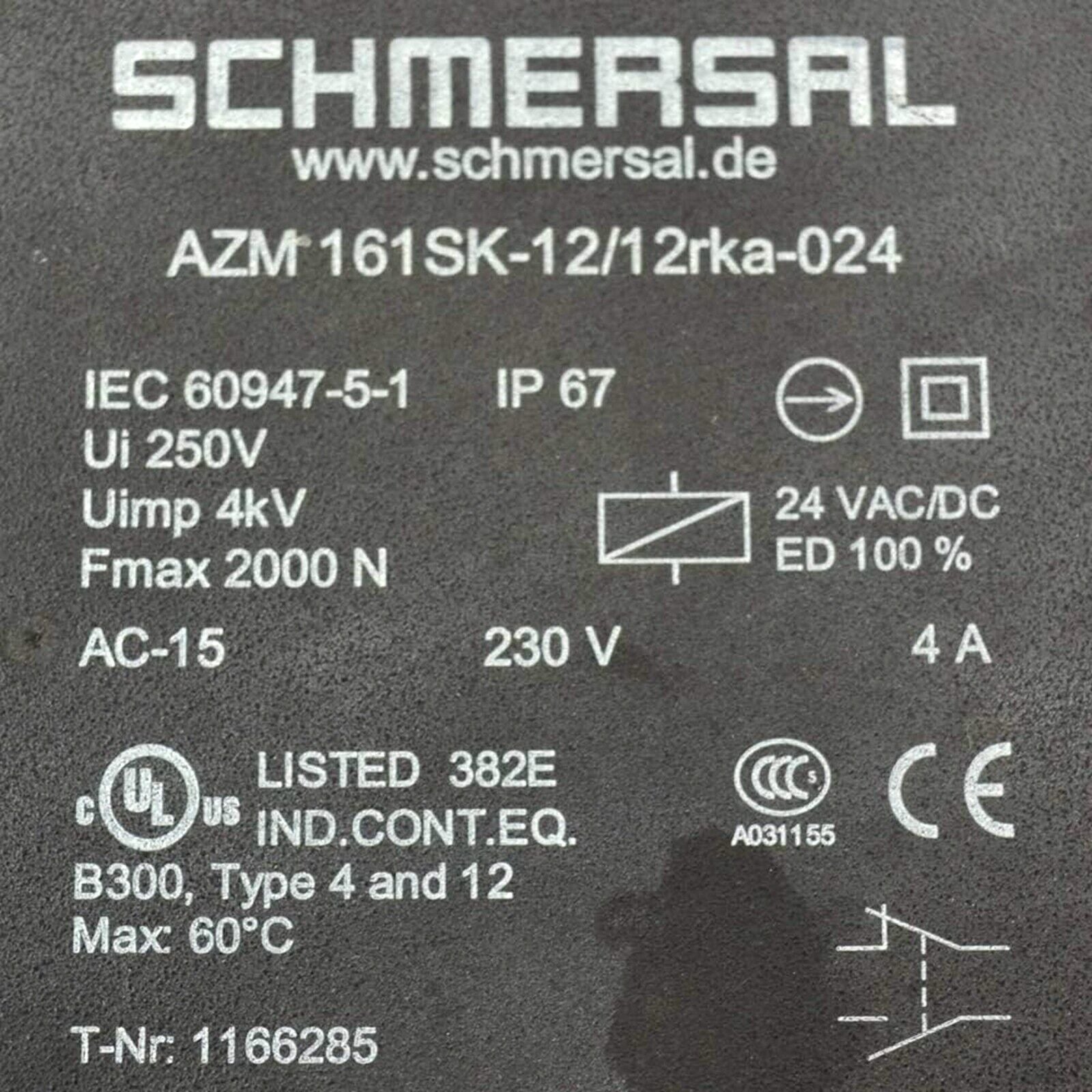 SCHMERSAL AZM161SK-12/12RKA-024 Safety Interlock Switch In Box New - SCHMERSAL