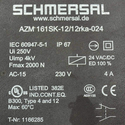 SCHMERSAL AZM161SK-12/12RKA-024 Safety Interlock Switch In Box New - SCHMERSAL