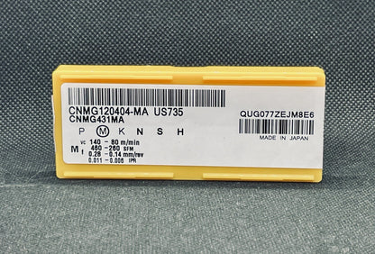 MITSUBISHI CNMG 431 MA / CNMG120404MA US735 Carbide Inserts 10 PCS