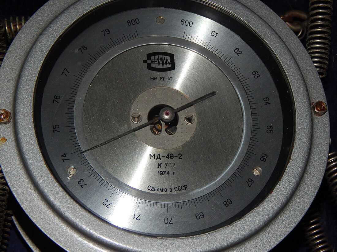 Used Anemometric Barometer MD-49-2 Soviet Military 1974 Russia - SOVIET MILITARY