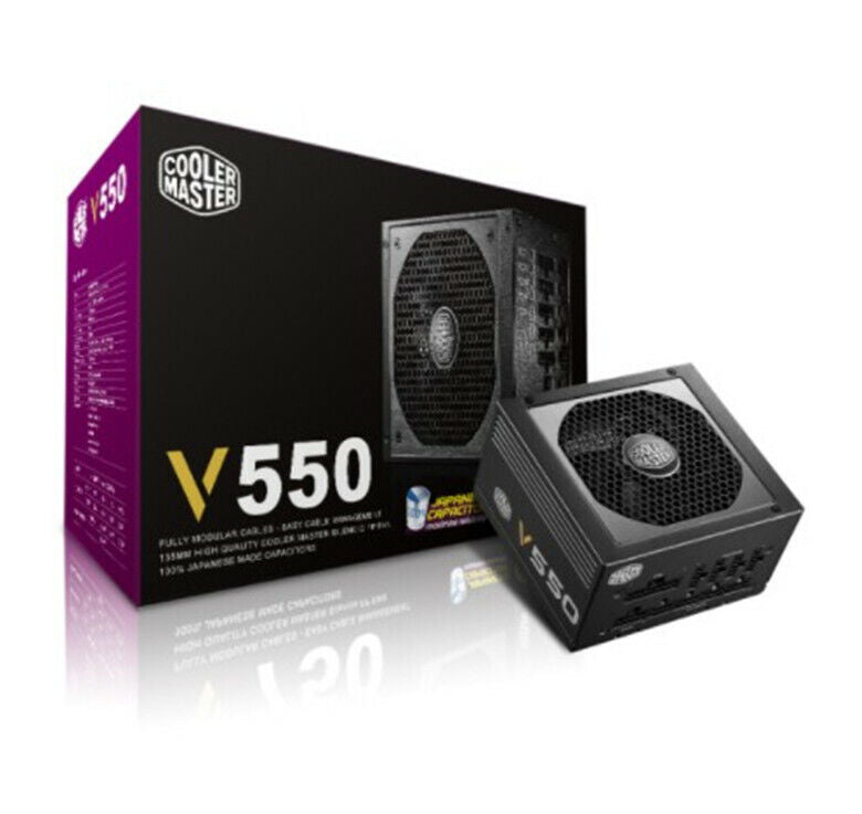 new Cooler Master V550 550W Game Power 80PLUS Gold Full Module Japanese Capacitor - COOLER MASTER
