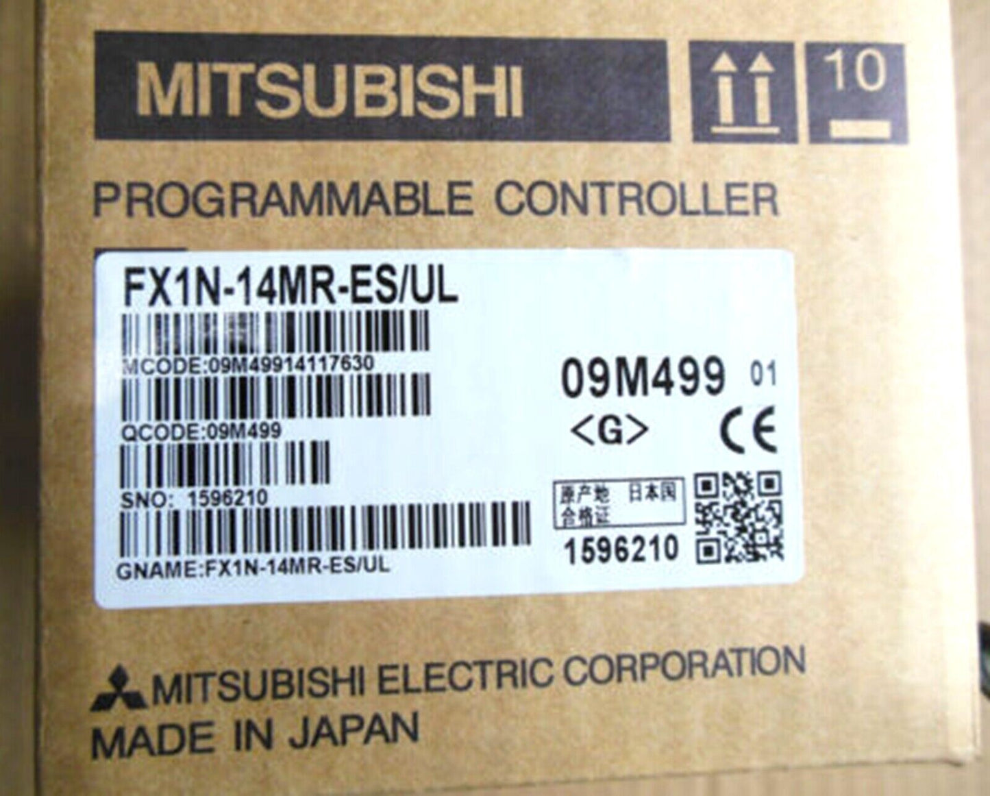 MITSUBISHI FX1N-14MR-ES/UL Programmable Controller - MITSUBISHI FX1N-14MR-ES/UL programmable controller with 14 IO ports and ES/UL certification for reliable industrial control solutions - MITSUBISHI