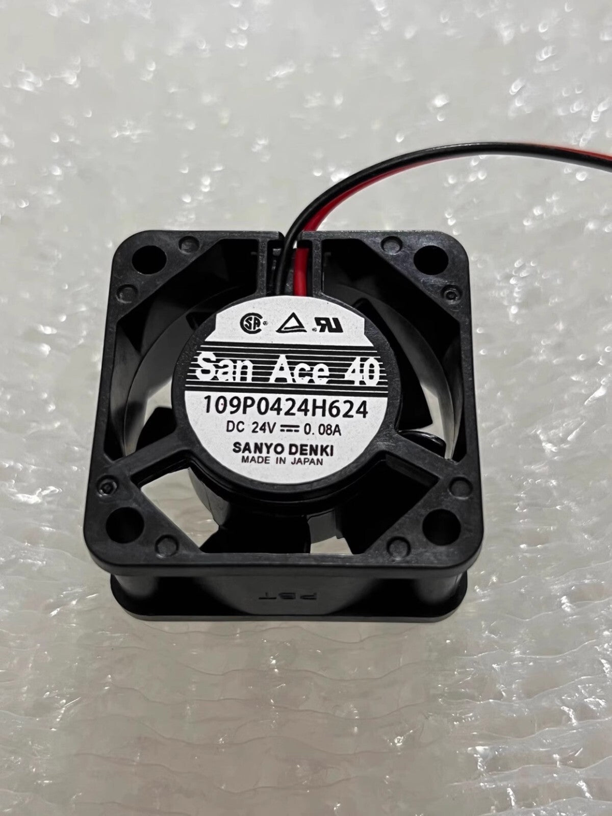 SANYO 109P0424H624 4020 DC24V 0.08A 40*40*20mm 2-Wire Chassis DC Cooling Fan