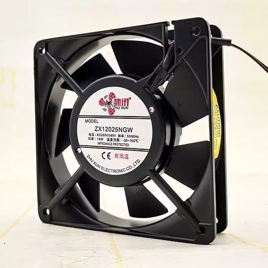 1PCS ZHUXUN ZX12025NGW 220V 14W 12025 12CM High Temperature Cooling Fan