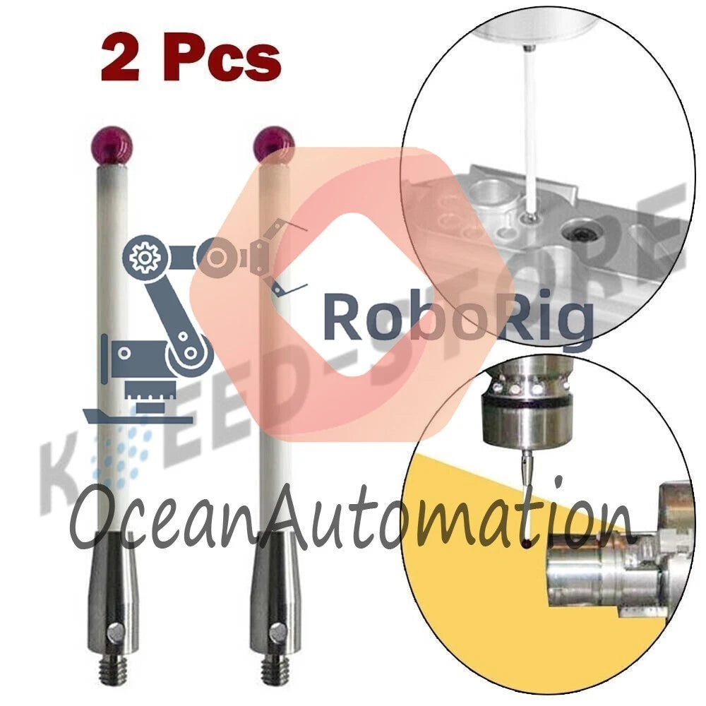 2Pcs Ceramic Stem-6mm Ball Tip A-5000-3712 CMM Probe Stylus 100mm~