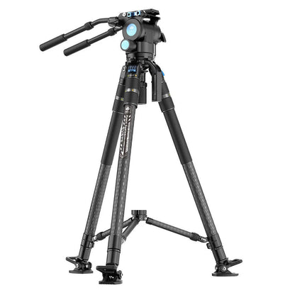 FOR SIRUI SVS75 Carbon Fiber Video Camera Tripod SVH15 Fluid Head OneStep