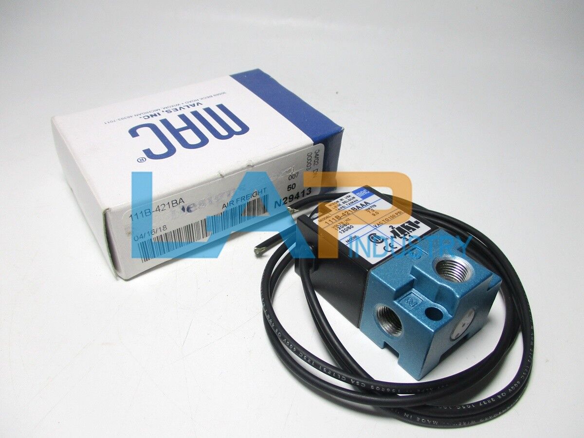 new 1PCS FOR MAC 111B-421BAAA Solenoid Valve - SOLENOID VALVE CO.
