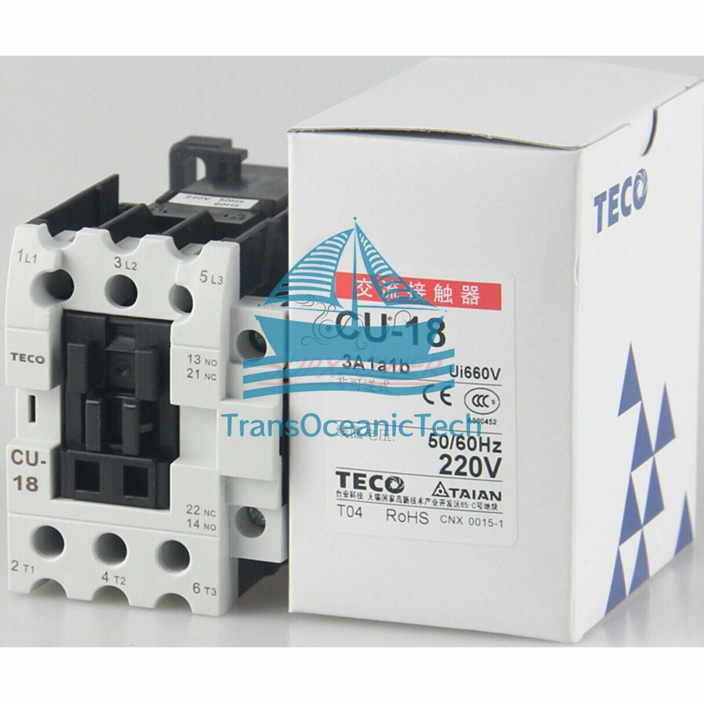 TECO CU-18 220VAC contactor (1PCS )