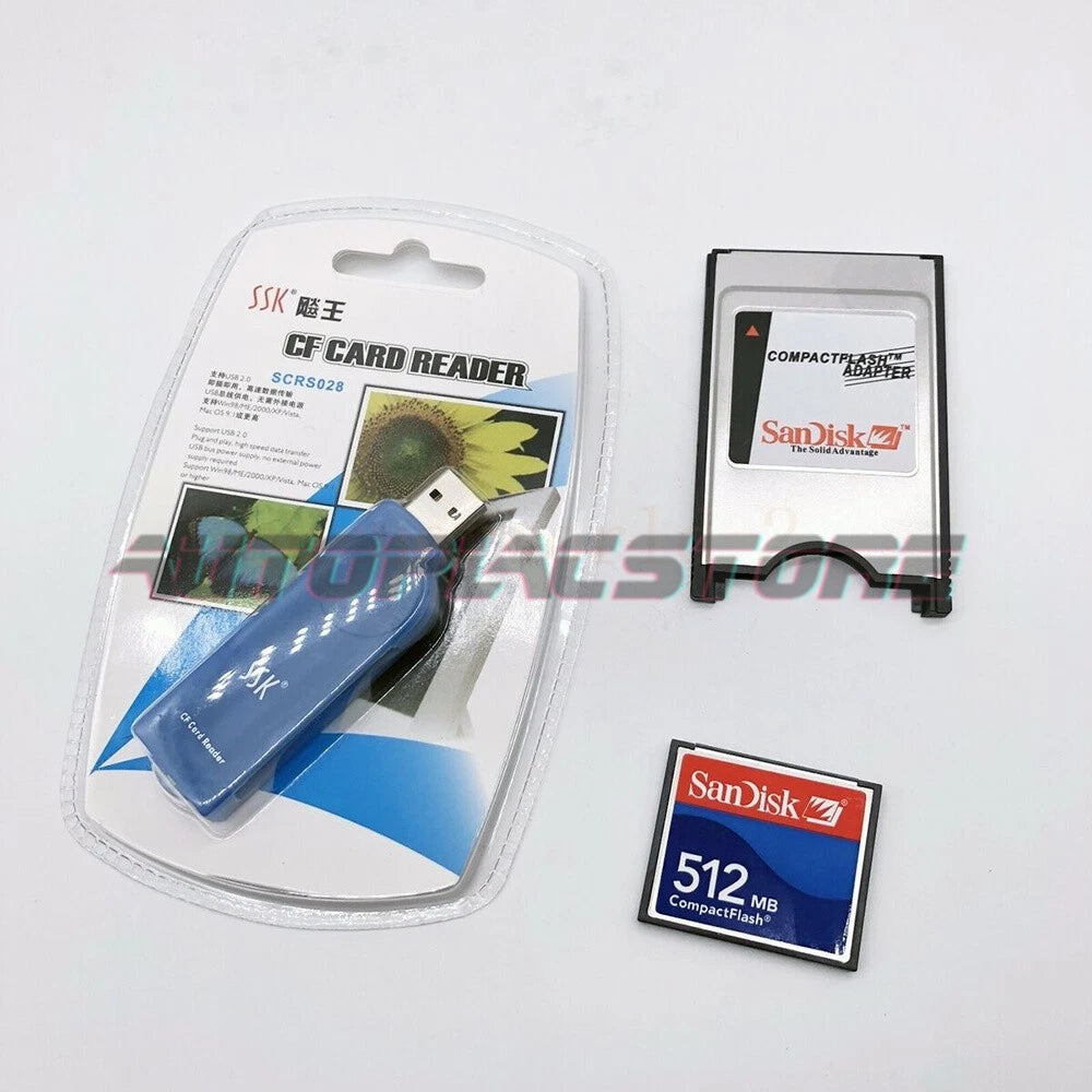 1Pcs Reader FANUC 512M CF Compact Flash Card+CF-PCMCIA Adapter+SSK US~US
