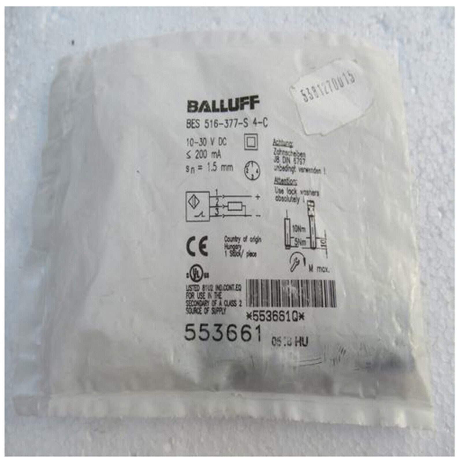 Balluff BES 516-377-S4-C Proximity Switch Sensor - BALLUFF