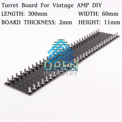 300x60x2mm 30x2 Hole Strip Terminal Turret Board 4 Vintage Tube Guitar Audio AMP