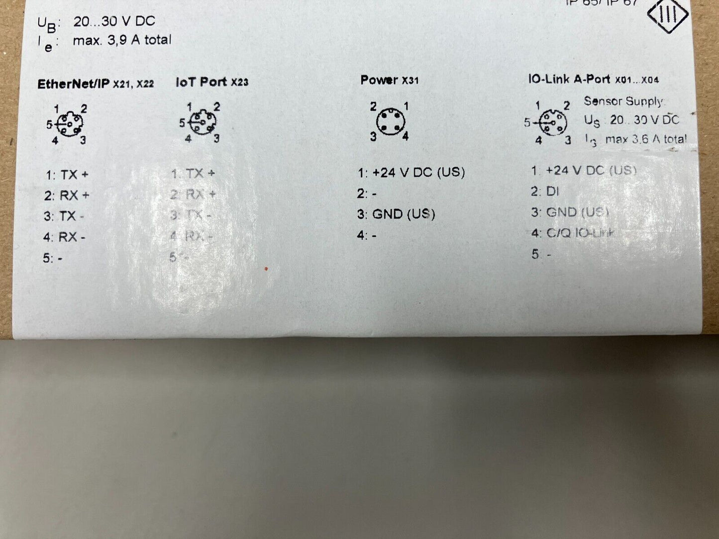 New Sealed IFM AL1320 Ethernet/IP - IFM