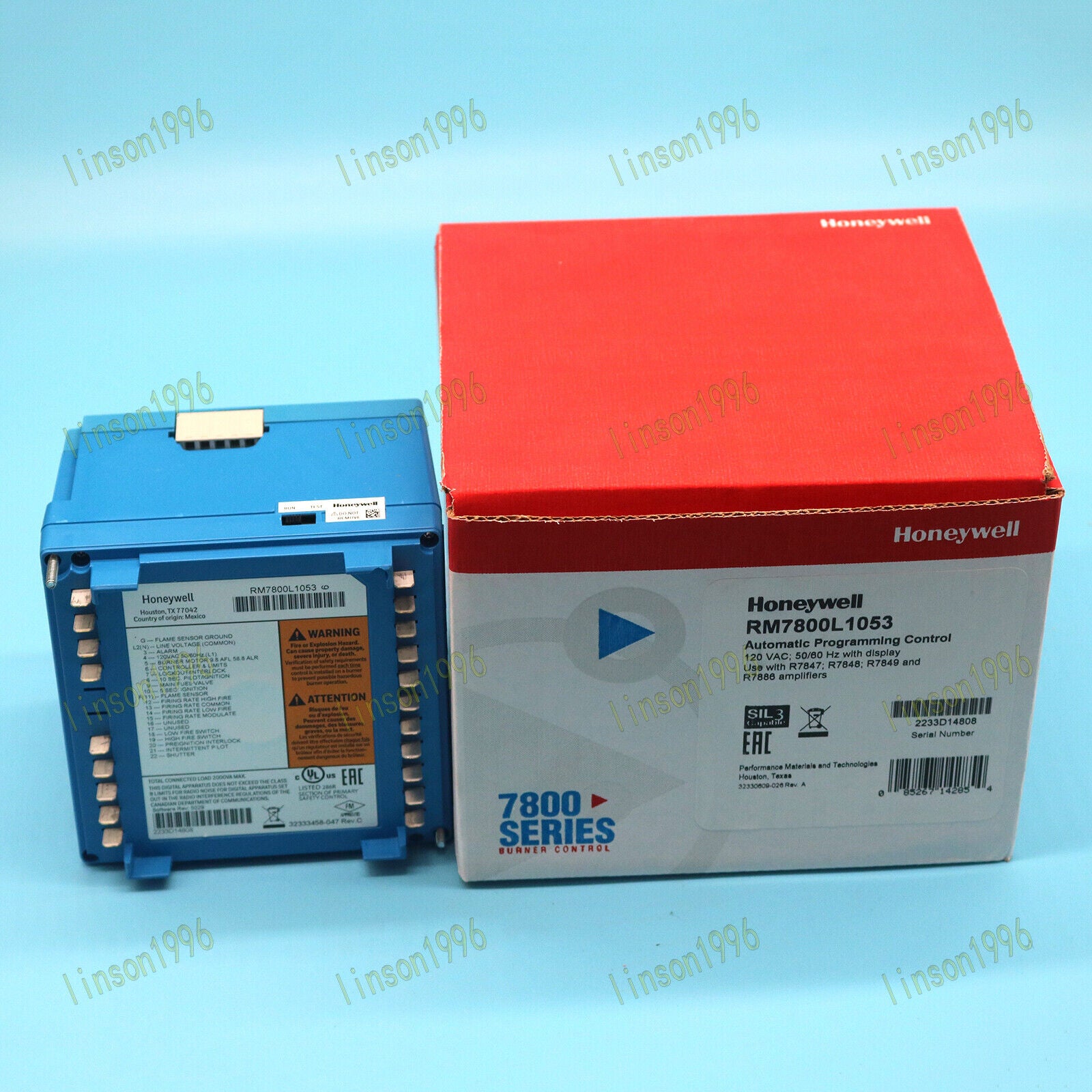 new  In Box Honeywell RM7800L1053 RM7800L 1053 Controller 1 Year Honeywell