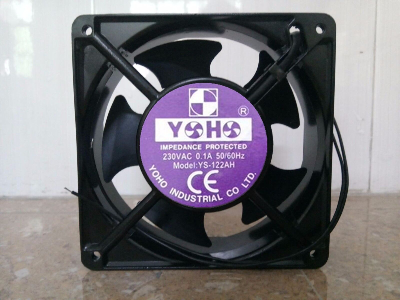 new 1 PCS YOHO Fan YS-122AH AC 230V 0.1A 12038 12cm 2 wire Aluminum frame fan - YOHO FAN YS-122AH