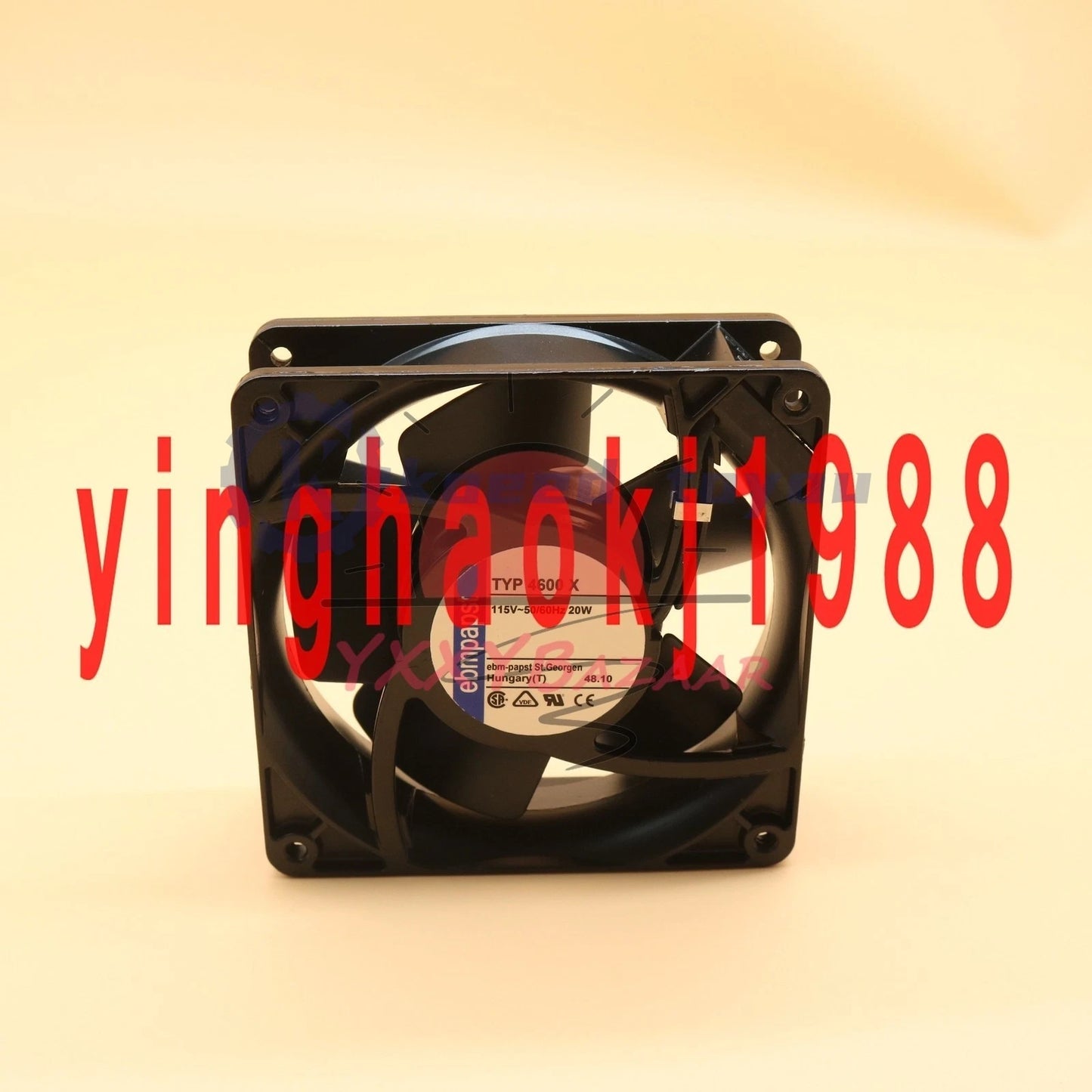 one PAPST TYP 4600X 115V 20W 120*120*38