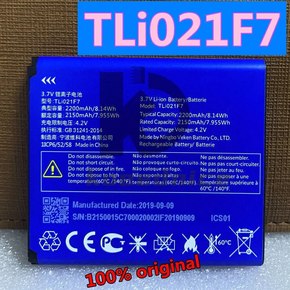 Battery TLi021F7 2200mAh For Alcatel High Quality