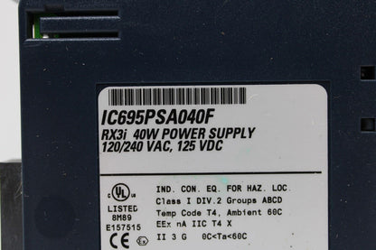 used GE Fanuc IC695PSA040F Power Supply - GE