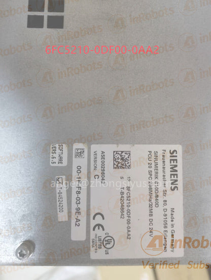 SINUMERIK 810D/840D Control Unit Used - SINUMERIK