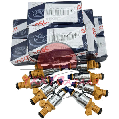 8x 0280150943 Fuel Injectors For 1991-2004 F150 F250 4.6/5.0/5.4/5.8 4 Hole