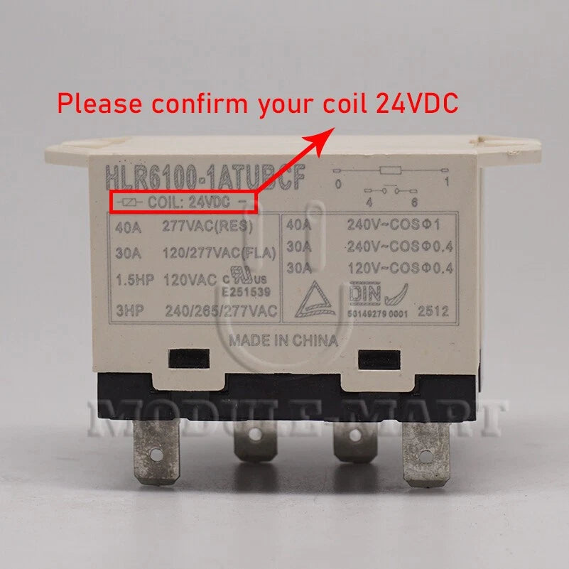 1PC HLR6100-1ATUBCF Compressor Relay 4 Pins 24VDC