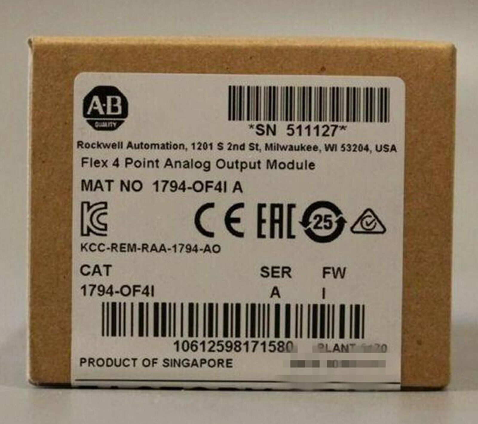 Factory Sealed 1794OF4I Flex 4-Point Analog Output Module - FLEXTRONICS