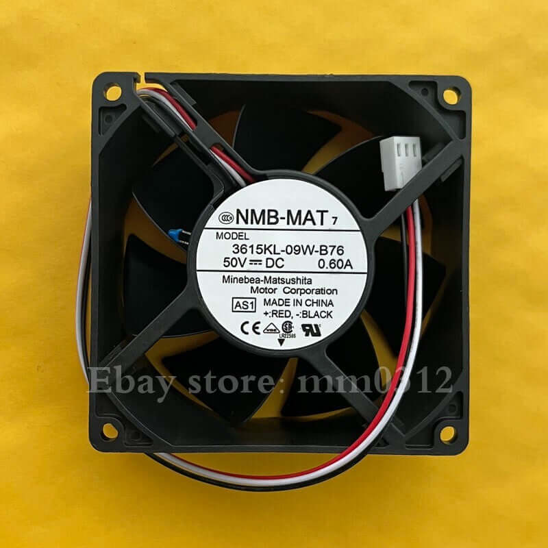 used 1pcs  NMB-MAT 3615KL-09W-B76 50V 0.60A 9CM 9038 3-wire cooling fan