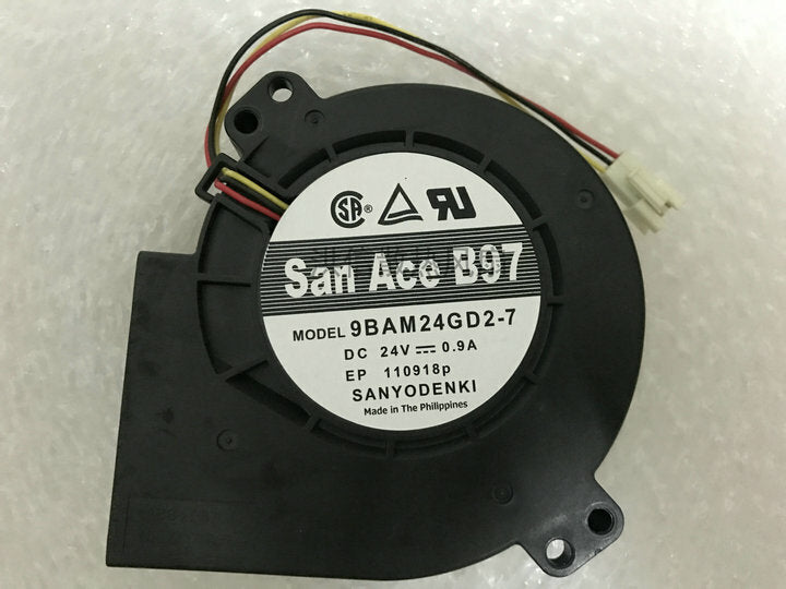 1pcs Sanyo 9BAM24GD2-7 DC24V 0.9A 9733 turbo blower cooling fan