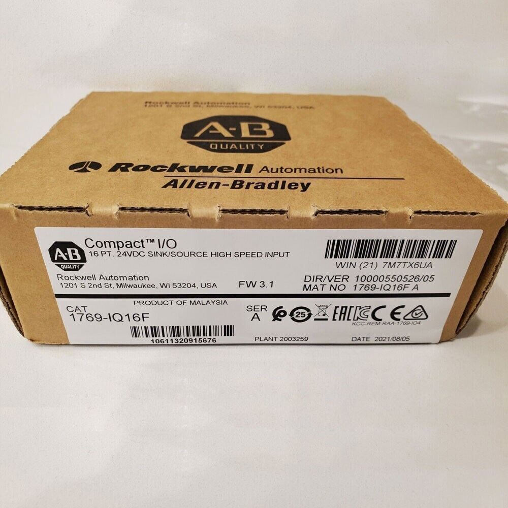 New Factory Sealed AB 1769-IQ16F SER CompactLogix 16 Pt 24VDC Input Module - COMPACTLOGIX
