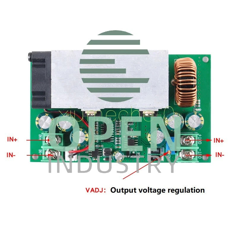 1X DC-DC Adjustable Step-down Buck Converter Module 12-75V to 5V24V48V 25A 600W