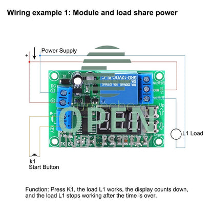 DC 12V Display Delay Timing Relay Module Timer Relay Board 1-999 Seconds