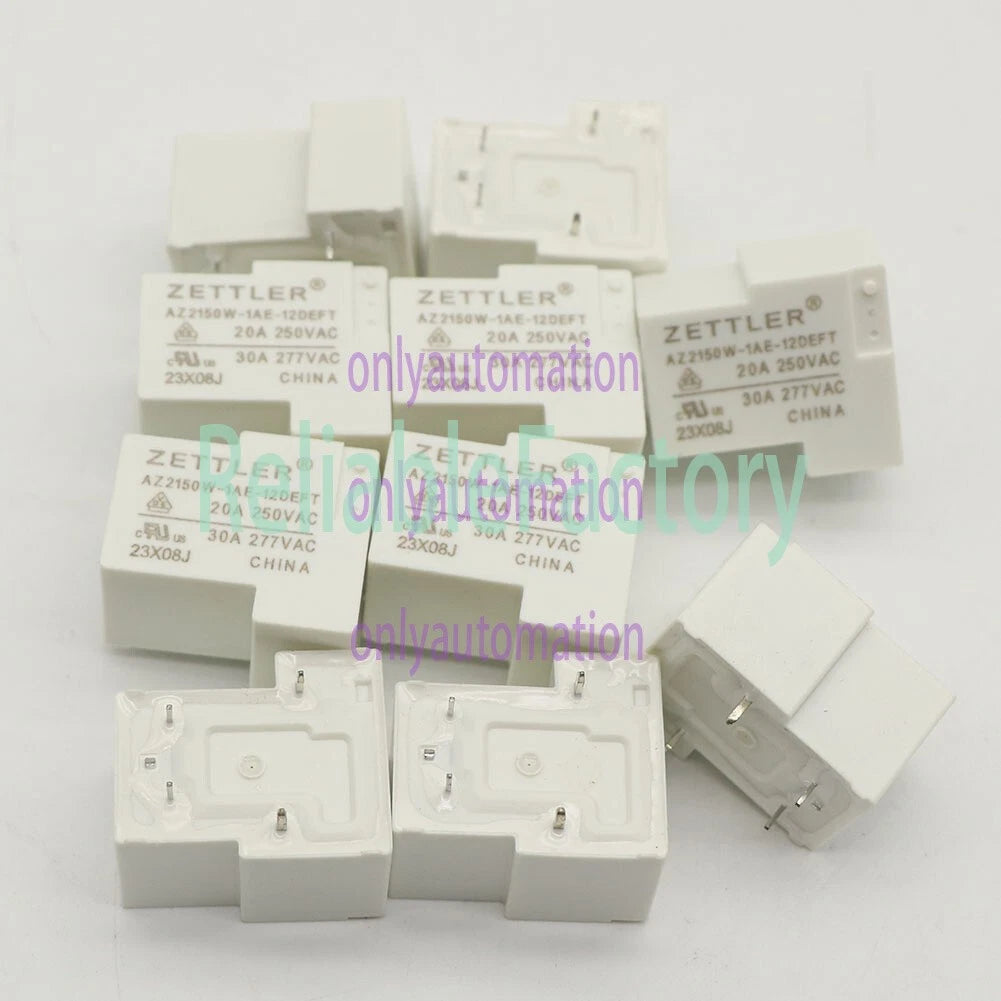 10Pcs ZETTLER AZ2150W-1AE-12DEFT 12VDC Automotive Relay 20A 250VAC 4Pins~