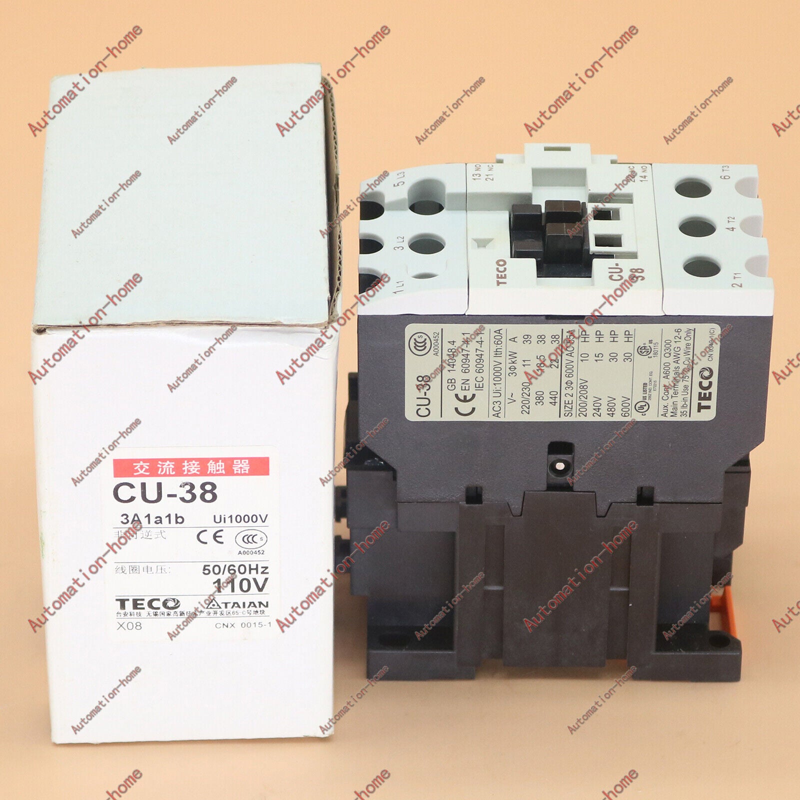 Magnetic Contactor CU-38 110VAC by TECO - TECO