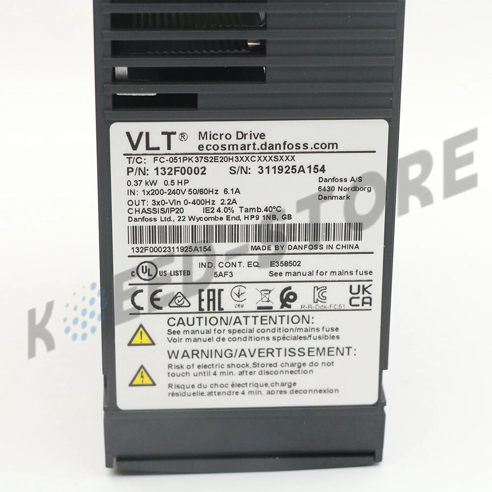 1PCS DANFOSS 132F0002 FC-051PK37S2E20H3XXCXXXSXXX Inverter