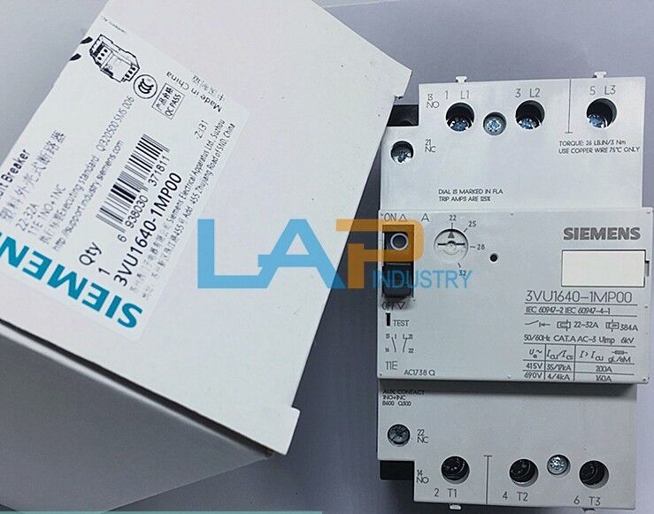 new 1PC  For Siemens Circuit Breaker 3VU1640-1MP00 22-32A