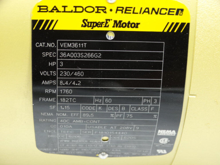 ASEA BROWN BOVERI VEM3611T Motor - High Performance DC Motor - ASEA BROWN BOVERI