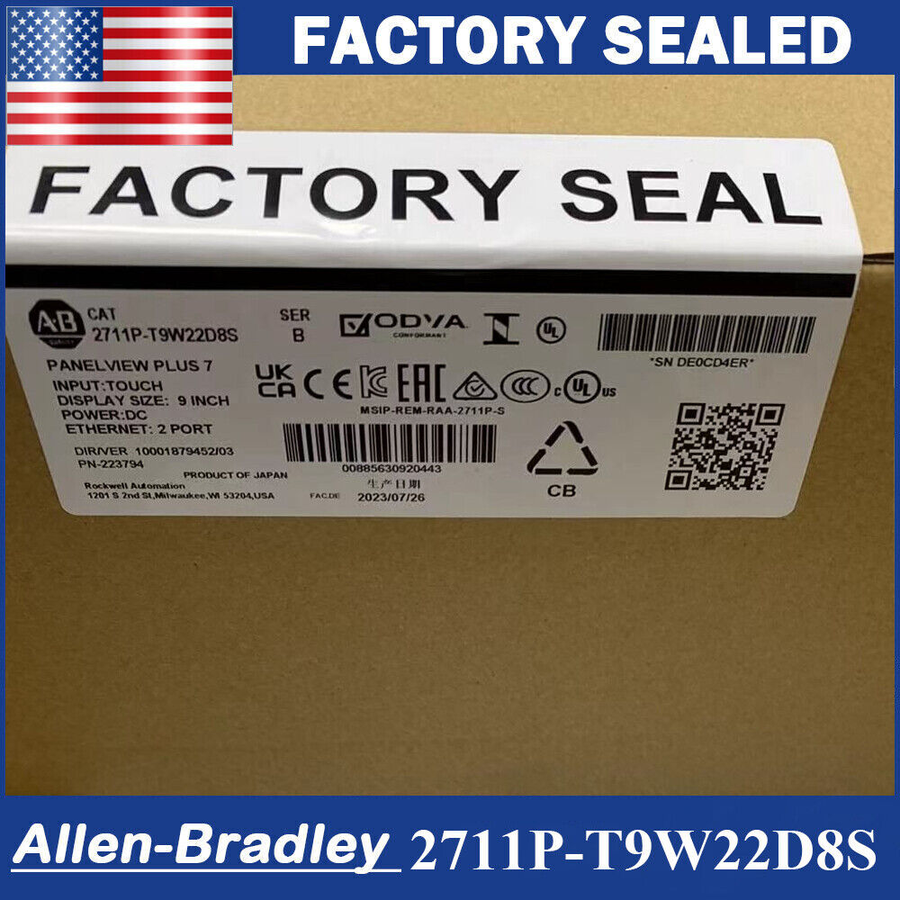 Factory Sealed Allen Bradley 2711P-T9W22D8S HMI PanelView Plus 7 - KOEED