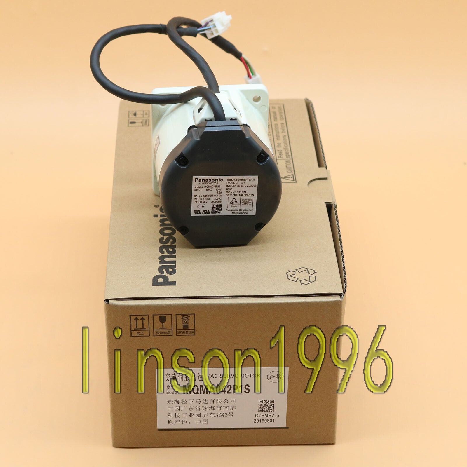 Panasonic AC Servo Motor MQMA042P1S, 1 Year - PANASONIC