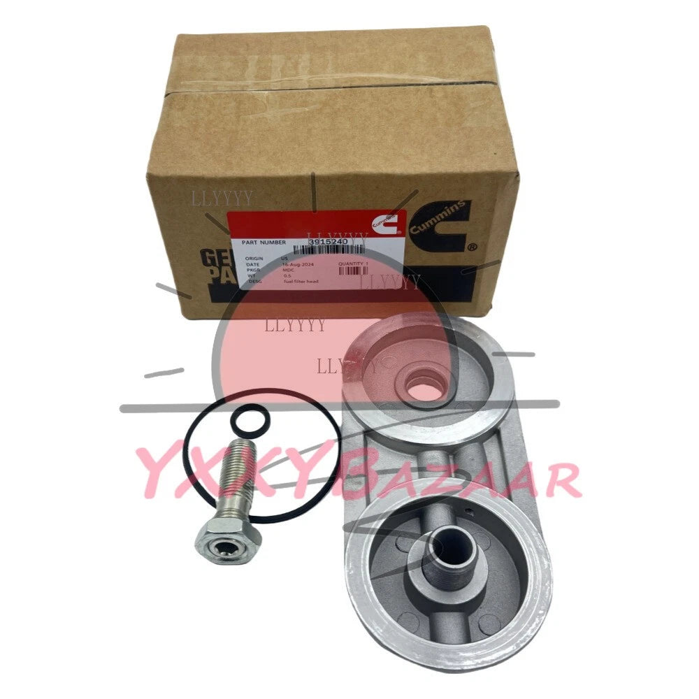 Fuel Filter Head For Cummins 6BT 5.9L 12V 3.9L 6C FS1280 FF5052 3915240 3915238