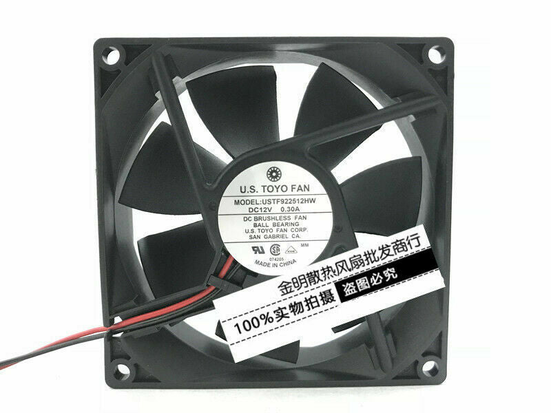 new U.S.TOYO FAN 9025 9CM USTF922512HW 12V 0.30A 2-wire DC cooling fan