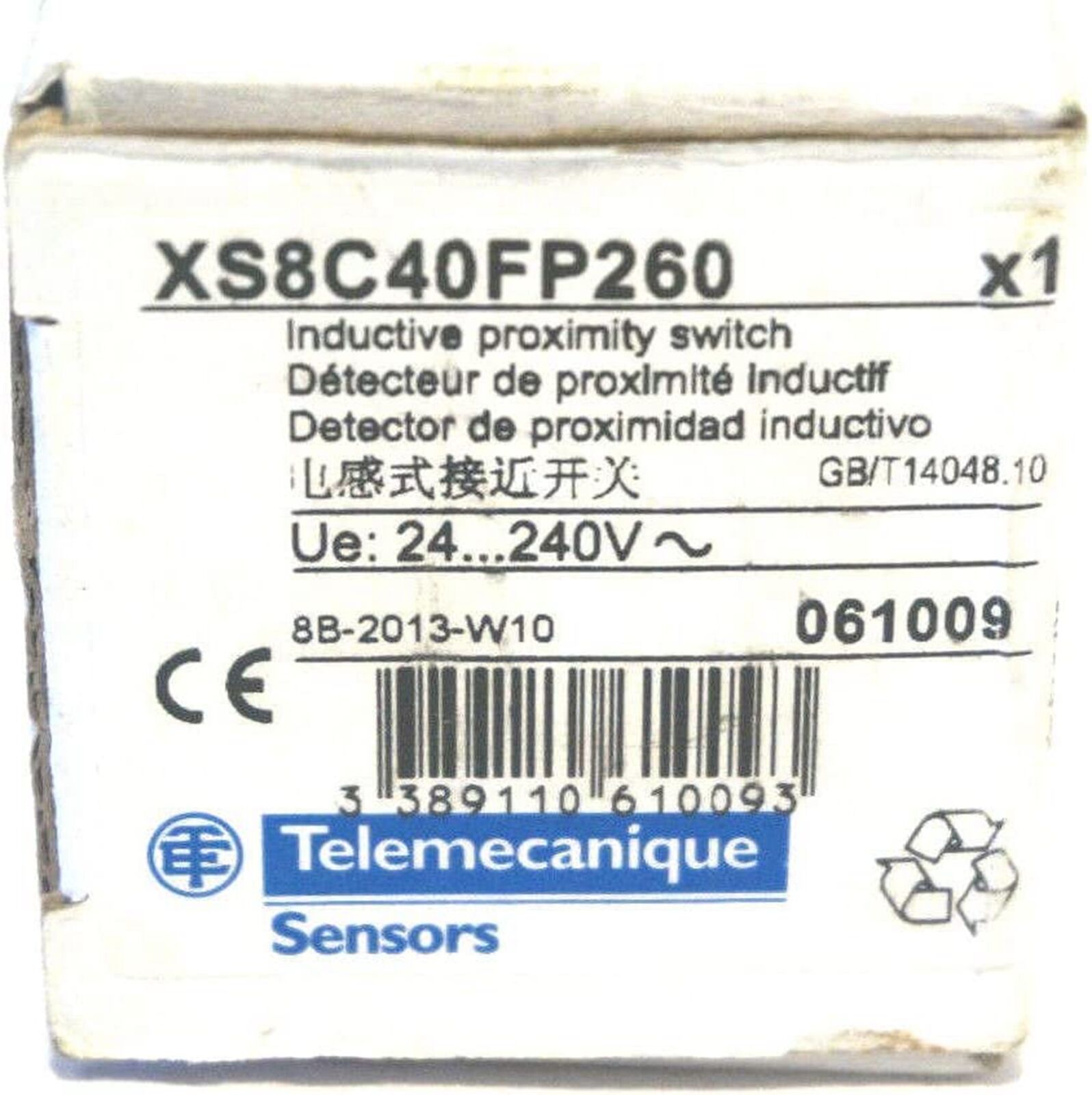 SCHNEIDER XS8-C40FP260 Inductive Proximity Switch - SCHNEIDER